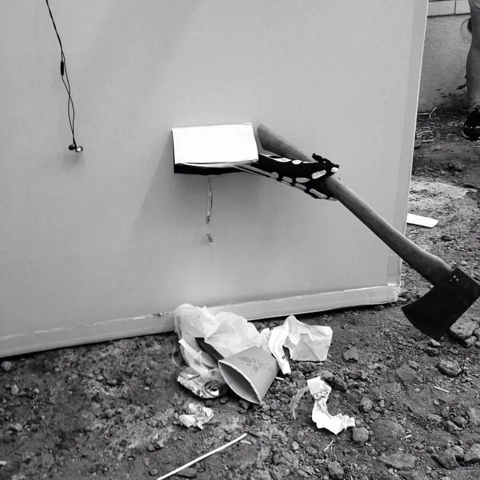 the dead end — axe through rice dispenser, Barratt | Boyd, 2016