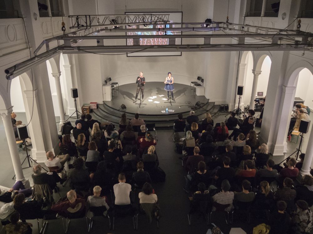 Hexing the Alien — V Barratt and F da Rimini performing, Disruption Network Lab, Berlin, 2015