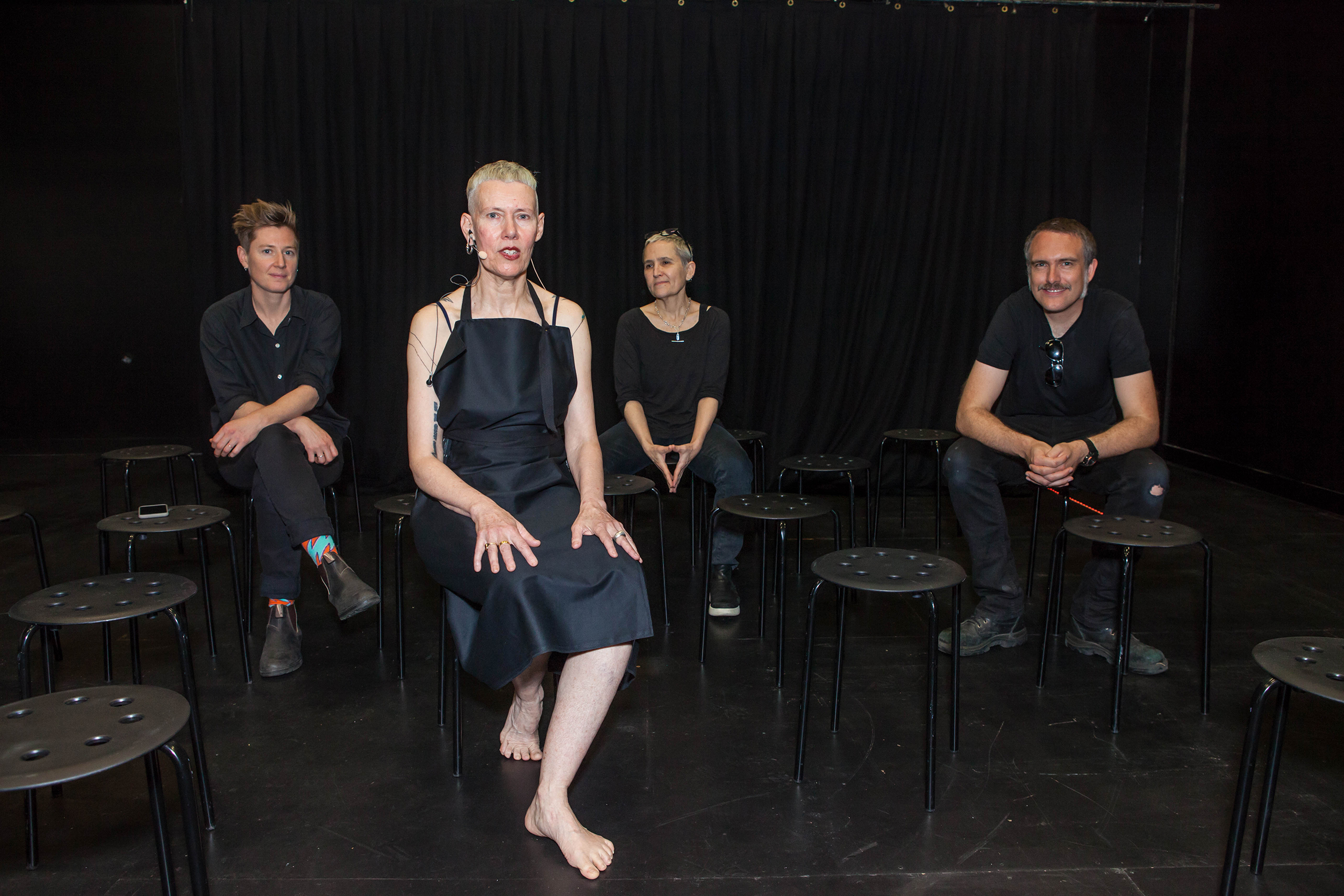 l-r: jessie boylan, virginia barratt, linda dement, gordon rymer, RUPTURE, Big Anxiety Festival, Esme Timbery CPL, UNSW, Sydney, 2019 © cynthia sciberras