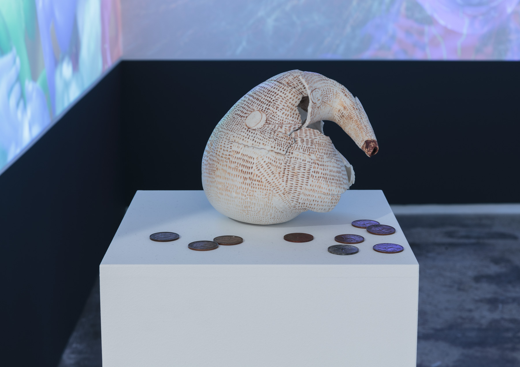 alembic sculpture, her eyes were as black as coal, sound, video and sculptural installation by virginia barratt and francesca da rimini, hudson gallery, new york, 2019